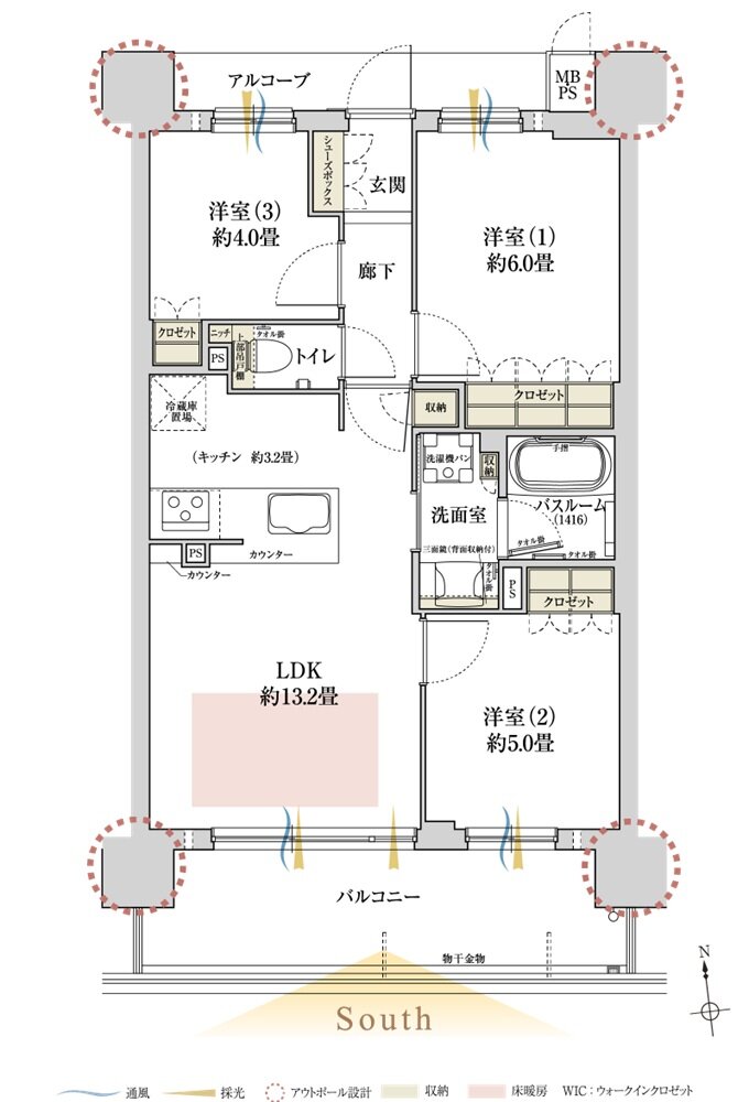 ワコーレ池田新町レジデンス 間取り B type