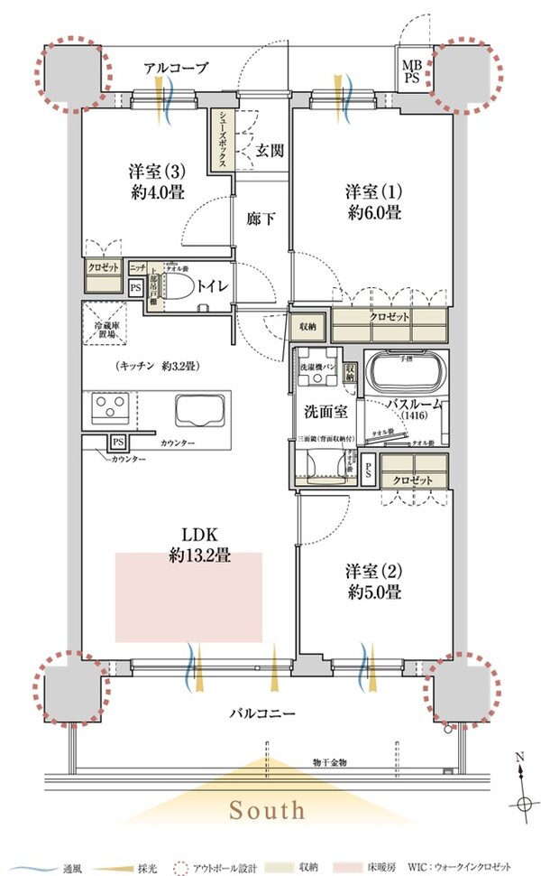ワコーレ池田新町レジデンス 間取り B type