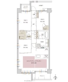 レーベン枚方岡南町 GRAN TERRACE 間取り A type