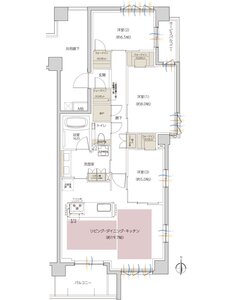 レーベン枚方岡南町 GRAN TERRACE 間取り F type PREMIUM PLAN
