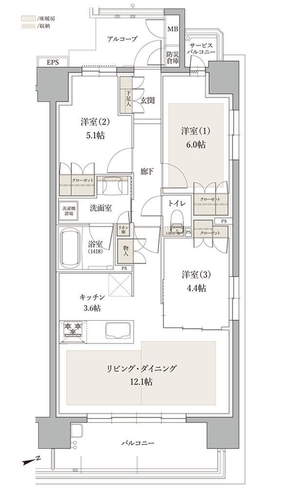 プレイズ名古屋 間取り C Type