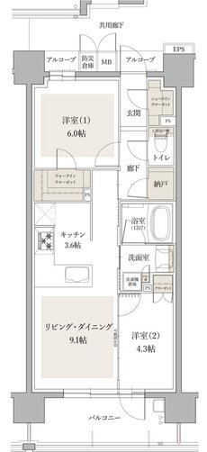 プレイズ名古屋 間取り B type