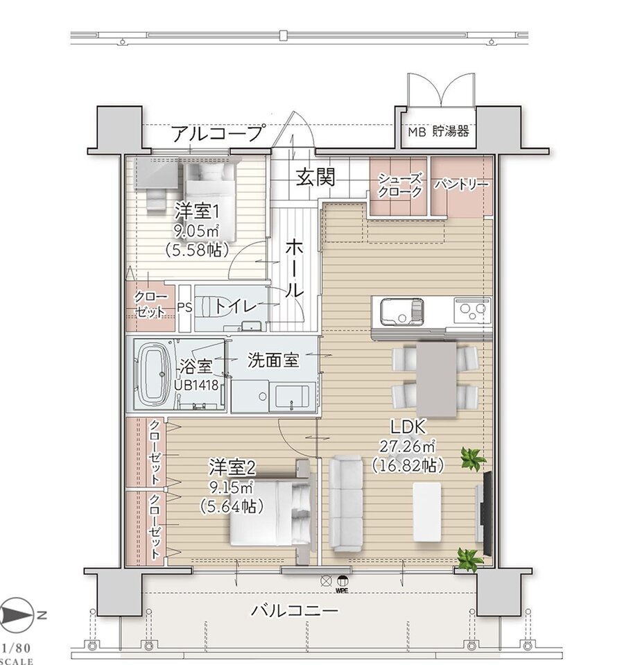 アーデント黒石 間取り C TYPE