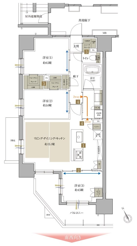 サンクレイドル葛西ステーションウィズ 間取り A type