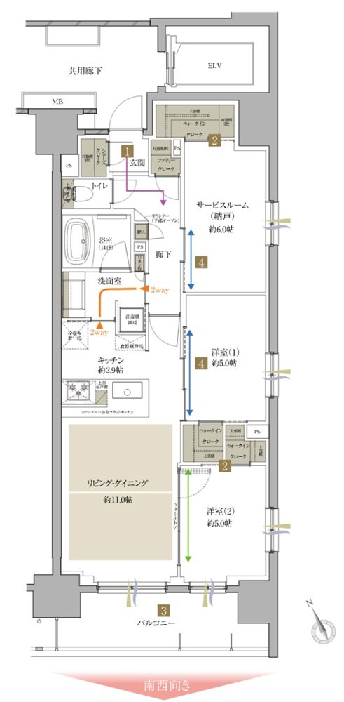 サンクレイドル葛西ステーションウィズ 間取り B type