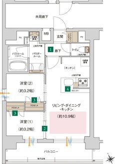 プレサンス ジェネ 四日市中央通り 間取り Aタイプ