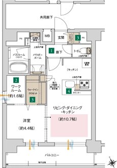 プレサンス ジェネ 四日市中央通り 間取り Aタイプ（Menu3）