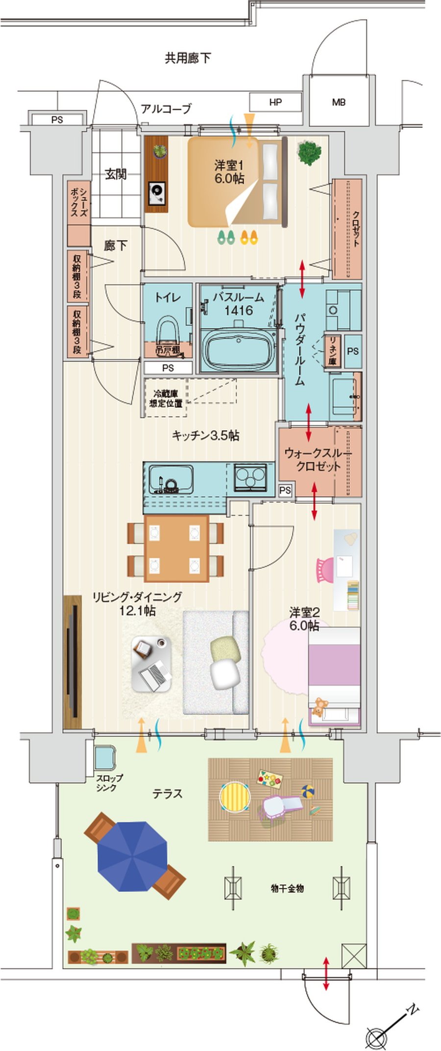 アルファステイツ伊川谷駅前 間取り Ig type［基本プラン］