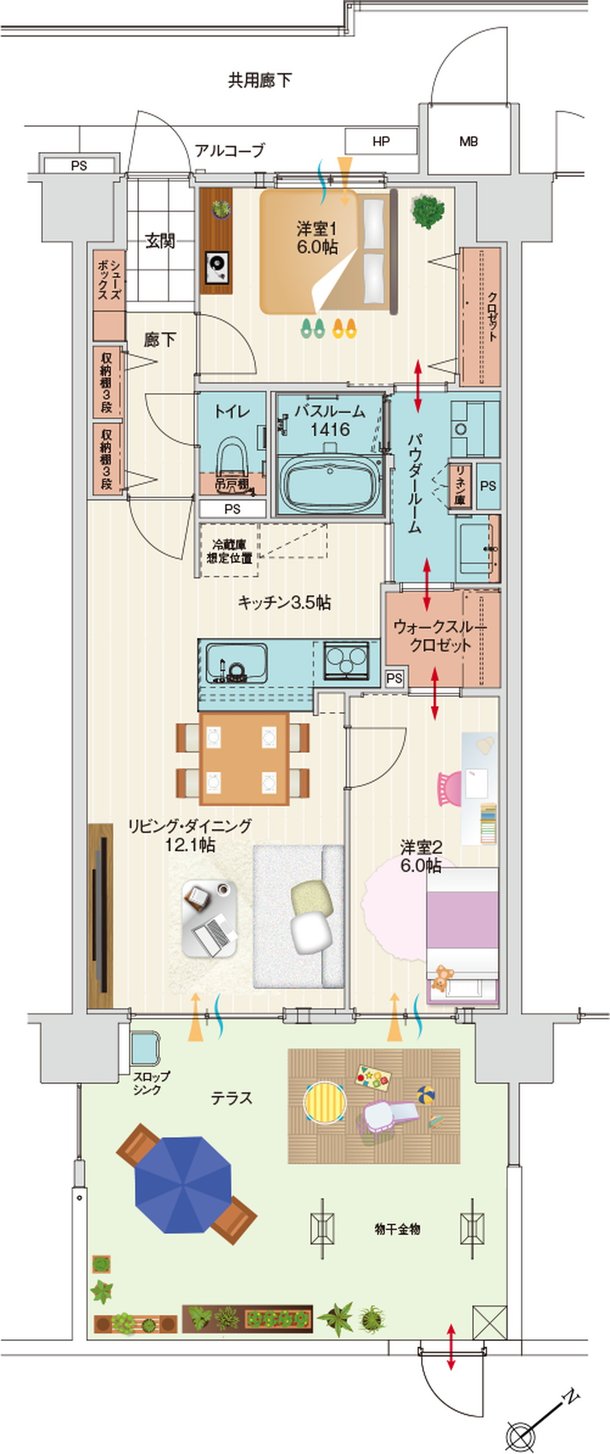 アルファステイツ伊川谷駅前 間取り Ig type［基本プラン］