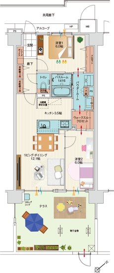 アルファステイツ伊川谷駅前 間取り Ig type［基本プラン］