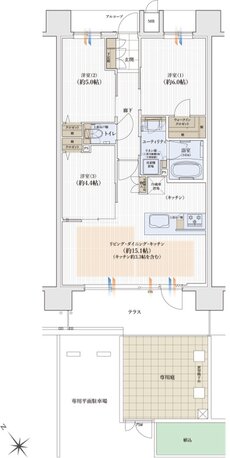 ユニハイム日根野レジデンス 間取り Cgタイプ