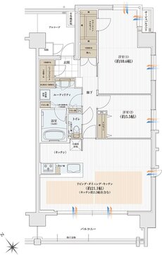 ユニハイム日根野レジデンス 間取り F'タイプ MENU PLAN3