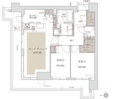 ジオタワー宝塚 グランレジス 間取り S-70A TYPE BASIC[南棟]