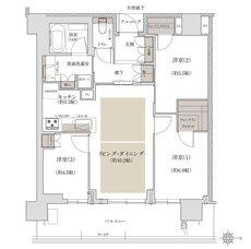 ジオタワー宝塚 グランレジス 間取り S-70X TYPE[南棟]