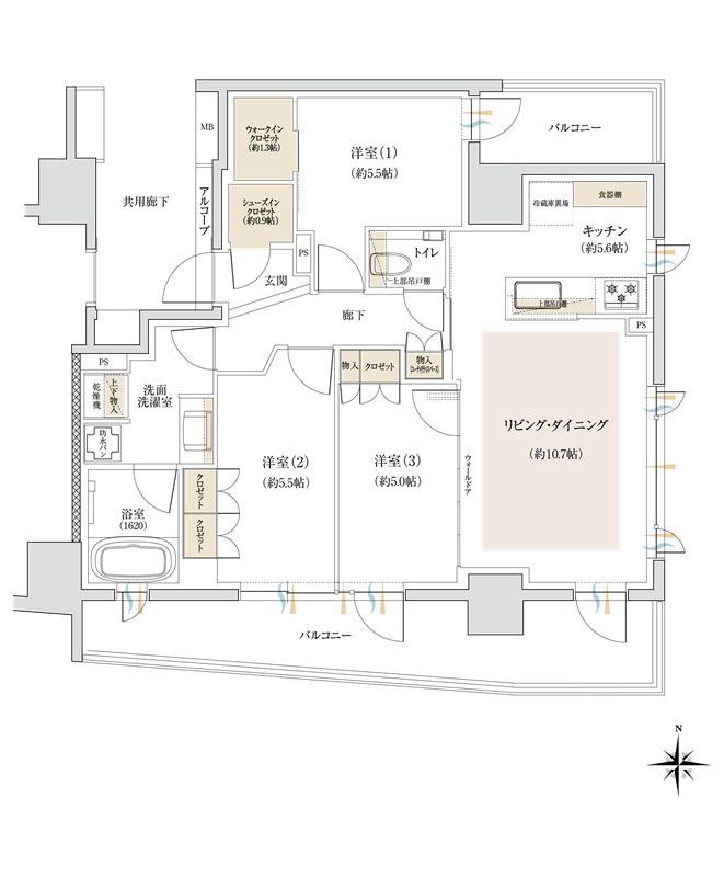 ジオ三鷹下連雀 間取り Fタイプ