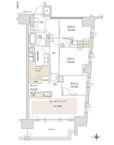 ジオ三鷹下連雀 間取り E1 type