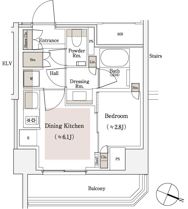 パークホームズ文京白山ヒルテラス 間取り Eタイプ