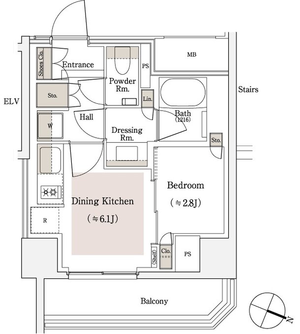 パークホームズ文京白山ヒルテラス 間取り Eタイプ