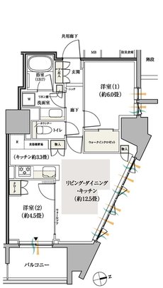 パークホームズ船橋 間取り 54Iタイプ