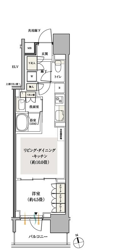 パークホームズ船橋 間取り 37Cタイプ