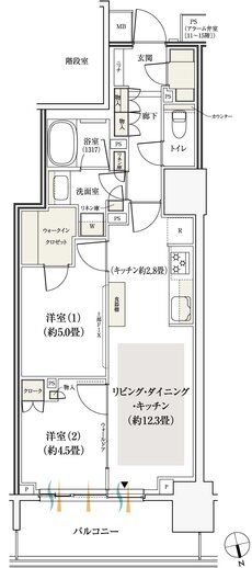 パークホームズ船橋 間取り 55Fタイプ
