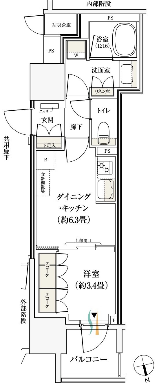パークホームズ船橋 間取り 30Gタイプ