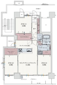 アルファスマート北田宮 間取り A TYPE