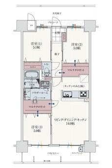 アルファスマート北田宮 間取り C TYPE
