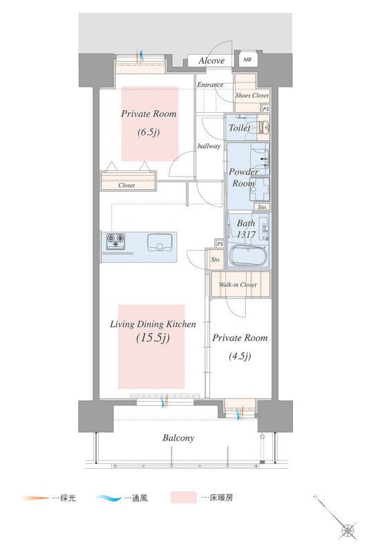 アルバガーデン佐賀城東 間取り Dタイプ