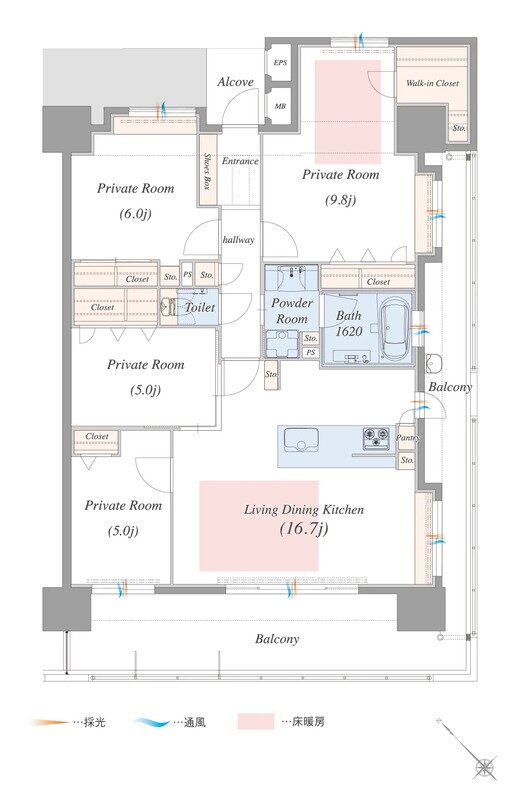 アルバガーデン佐賀城東 間取り Fタイプ
