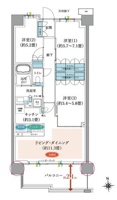 TOKYO LINKWITH TOWN PROJECT(東京リンクウィズタウンプロジェクト） 間取り E1 type