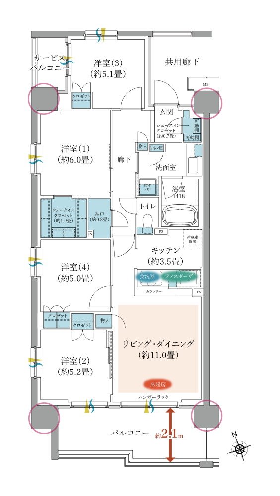 TOKYO LINKWITH TOWN PROJECT(東京リンクウィズタウンプロジェクト） 間取り A1 type