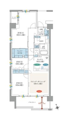 TOKYO LINK WITH TOWN PROJECT(東京リンクウィズタウンプロジェクト） 間取り A1 type［モデルルーム仕様］