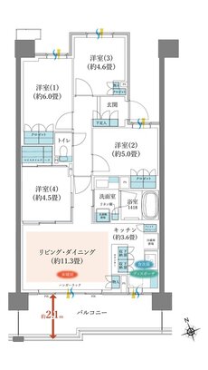 TOKYO LINK WITH TOWN PROJECT(東京リンクウィズタウンプロジェクト） 間取り A8 type