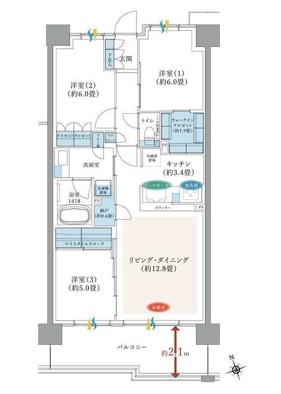 TOKYO LINK WITH TOWN PROJECT(東京リンクウィズタウンプロジェクト） 間取り A9 type
