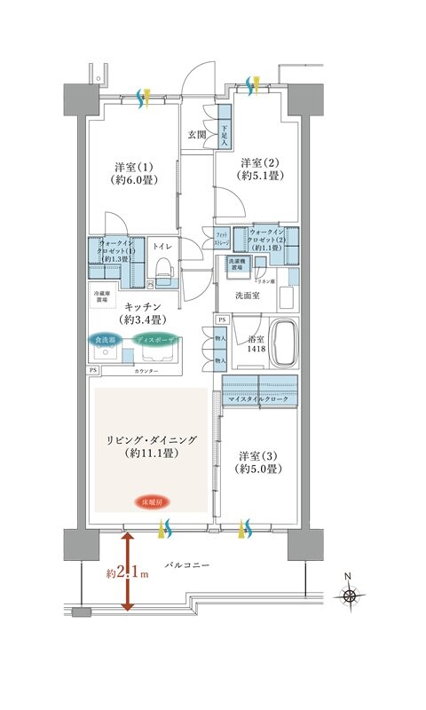 TOKYO LINK WITH TOWN PROJECT(東京リンクウィズタウンプロジェクト） 間取り D6 type