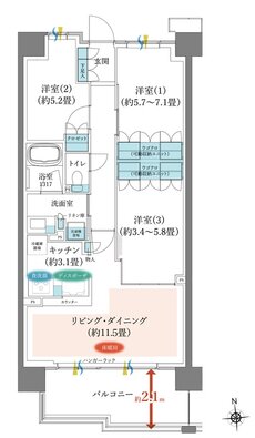TOKYO LINK WITH TOWN PROJECT(東京リンクウィズタウンプロジェクト） 間取り E1 type