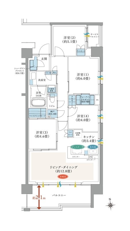TOKYO LINK WITH TOWN PROJECT(東京リンクウィズタウンプロジェクト） 間取り E10 type