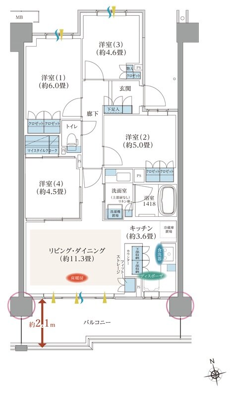TOKYO LINK WITH TOWN PROJECT(東京リンクウィズタウンプロジェクト） 間取り C7 type