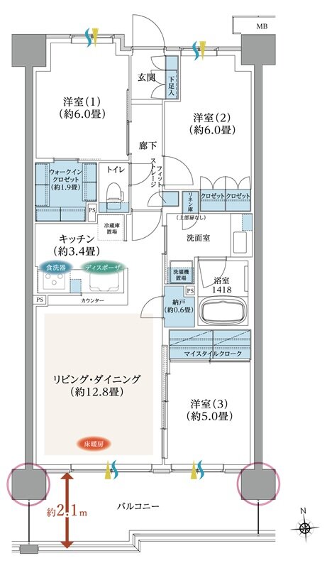 TOKYO LINK WITH TOWN PROJECT(東京リンクウィズタウンプロジェクト） 間取り E4 type