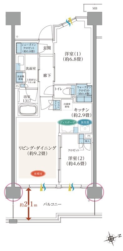 TOKYO LINK WITH TOWN PROJECT(東京リンクウィズタウンプロジェクト） 間取り F5 type