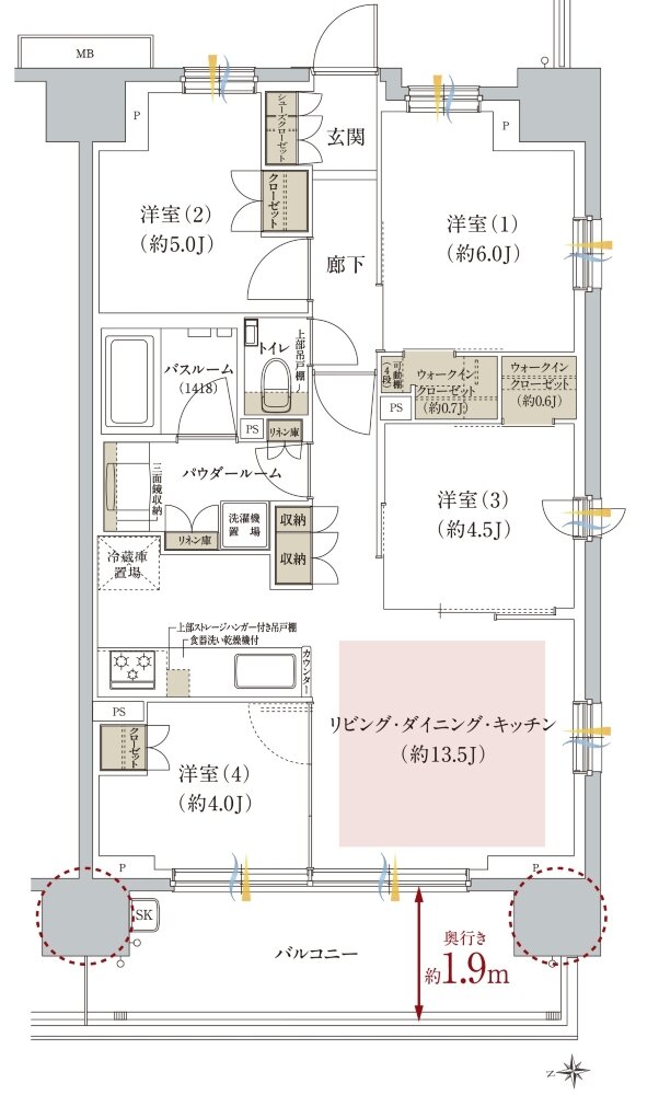 ガーラ・レジデンス湘南台 間取り C type