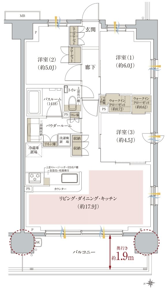 ガーラ・レジデンス湘南台 間取り C type [SELECT 1]