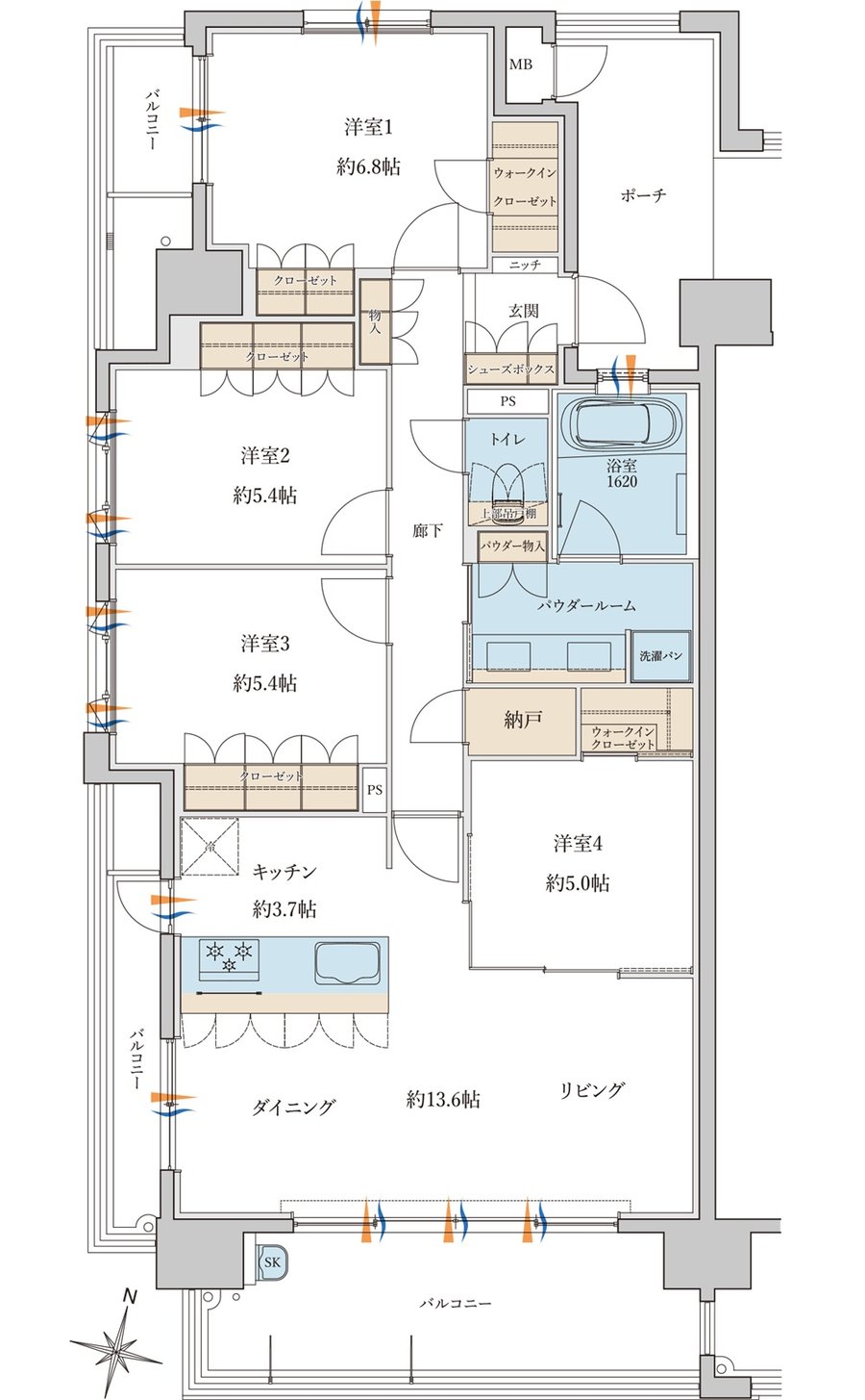 MJR浦上THE ONCE 間取り A2 type［Basic Plan］