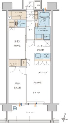 MJR浦上THE ONCE 間取り D type［Basic Plan］