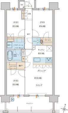 MJR浦上THE ONCE 間取り C type［Basic Plan］