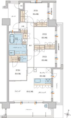 MJR浦上THE ONCE 間取り G type［Basic Plan］