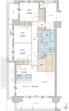 MJR浦上THE ONCE 間取り A1 type［Menu Plan］