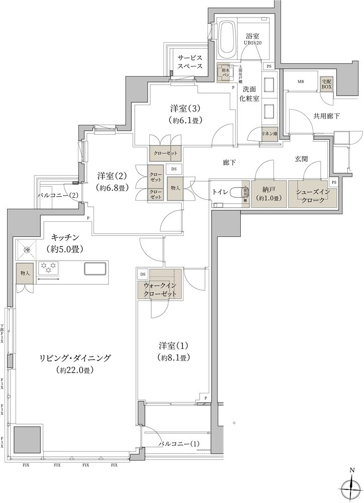 プラウド自由が丘ヒルトップ 間取り A type