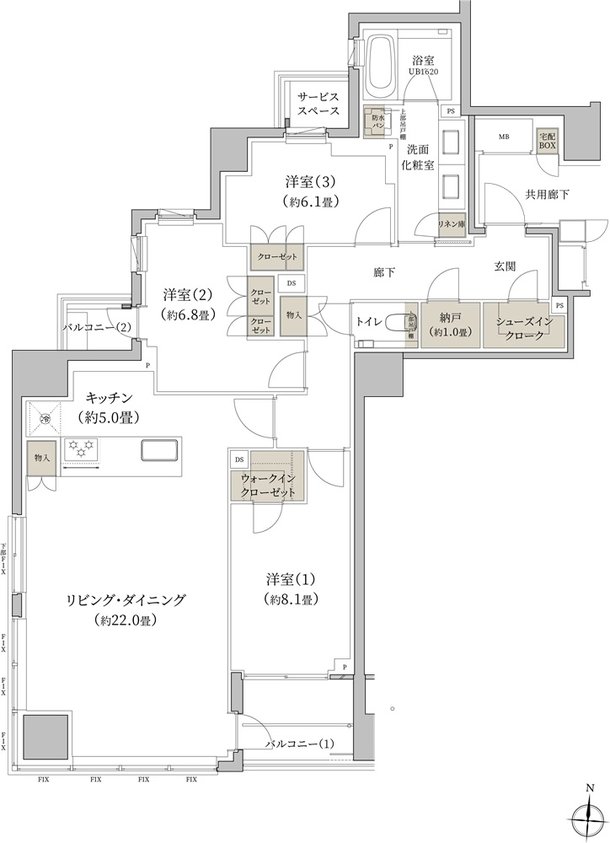 プラウド自由が丘ヒルトップ 間取り A type